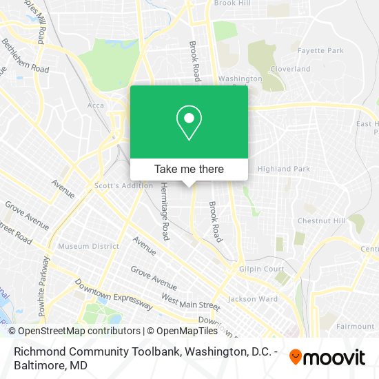 Richmond Community Toolbank map