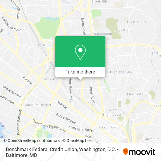 Benchmark Federal Credit Union map