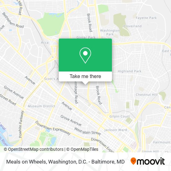 Meals on Wheels map