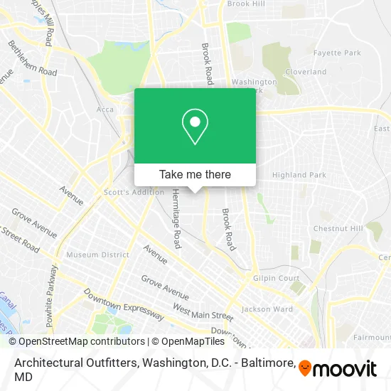 Architectural Outfitters map