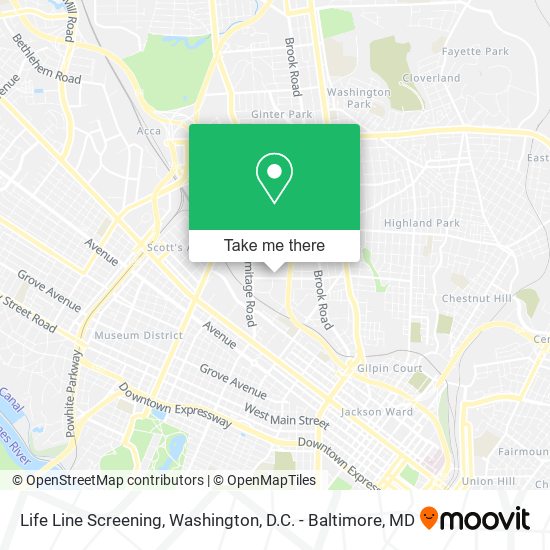 Mapa de Life Line Screening