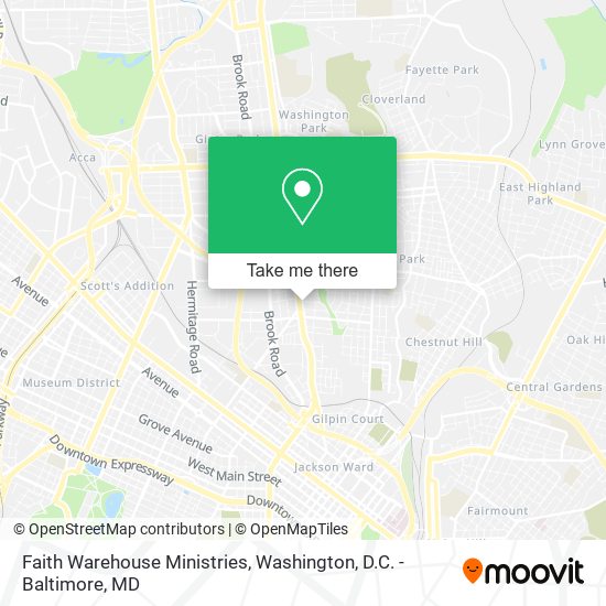 Faith Warehouse Ministries map