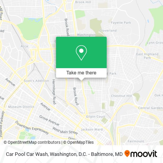 Mapa de Car Pool Car Wash