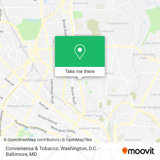 Convenience & Tobacco map