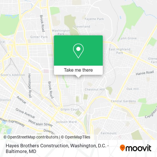 Hayes Brothers Construction map