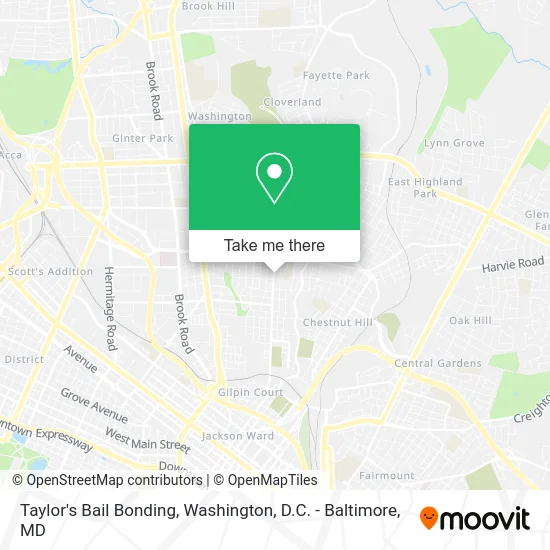Taylor's Bail Bonding map