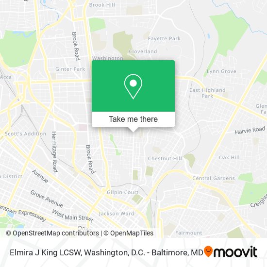 Elmira J King LCSW map