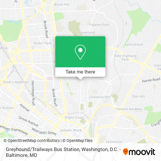 Greyhound / Trailways Bus Station map