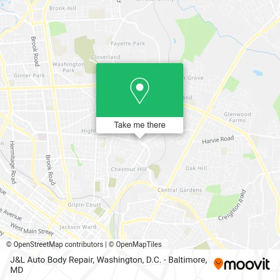 J&L Auto Body Repair map