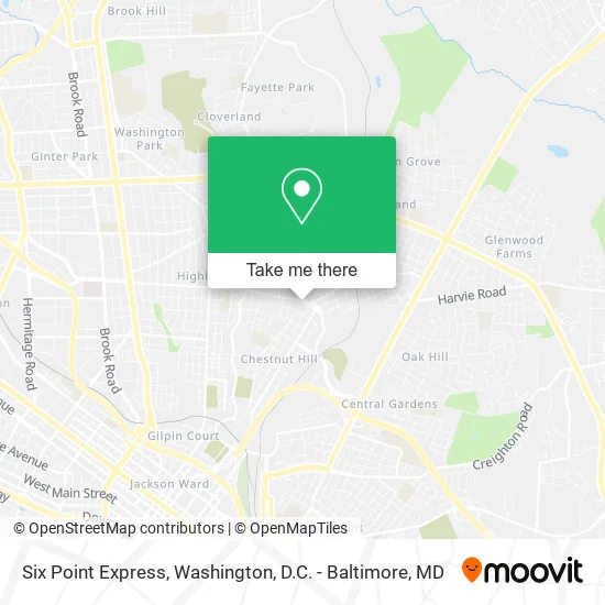 Mapa de Six Point Express