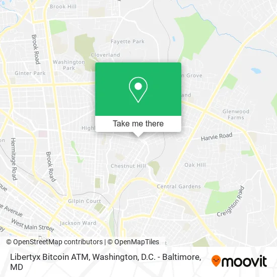 Mapa de Libertyx Bitcoin ATM