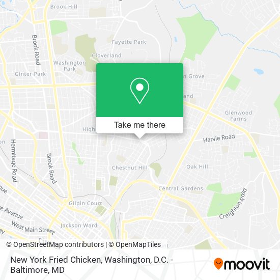 New York Fried Chicken map
