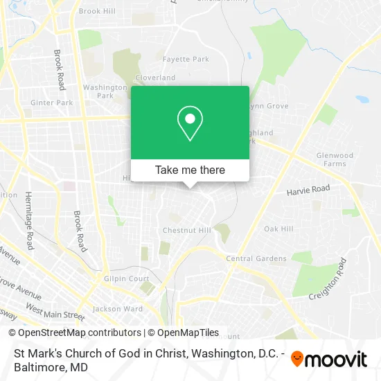 St Mark's Church of God in Christ map