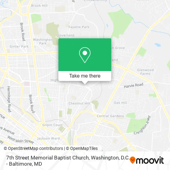 Mapa de 7th Street Memorial Baptist Church
