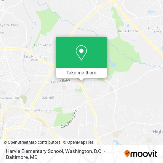 Harvie Elementary School map