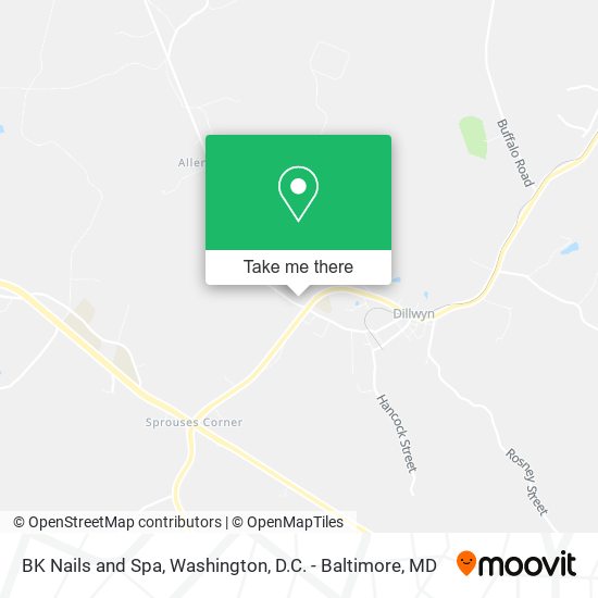 BK Nails and Spa map