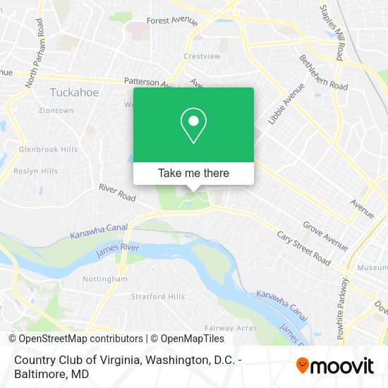 Country Club of Virginia map