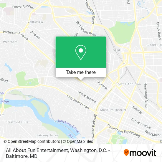 All About Fun Entertainment map