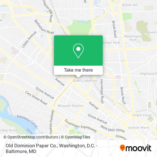 Mapa de Old Dominion Paper Co.