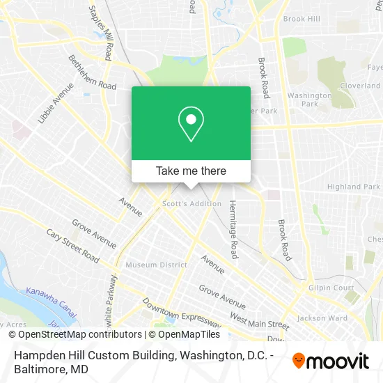 Hampden Hill Custom Building map