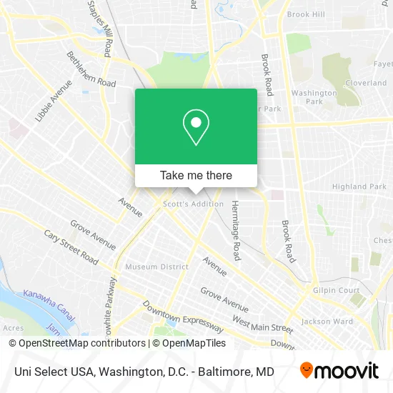 Uni Select USA map