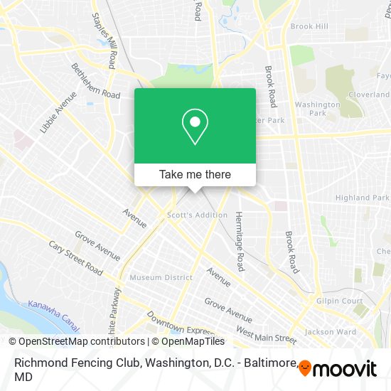 Mapa de Richmond Fencing Club