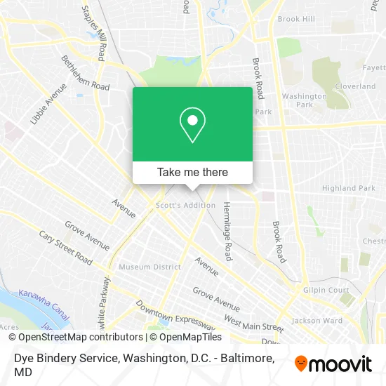 Dye Bindery Service map