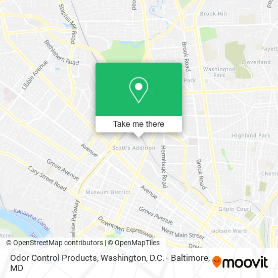 Odor Control Products map