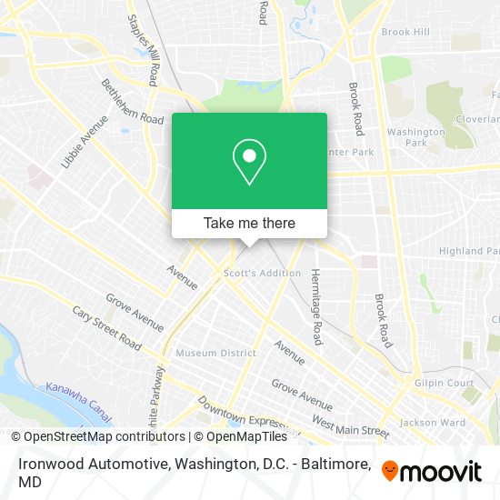 Ironwood Automotive map