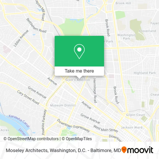 Moseley Architects map