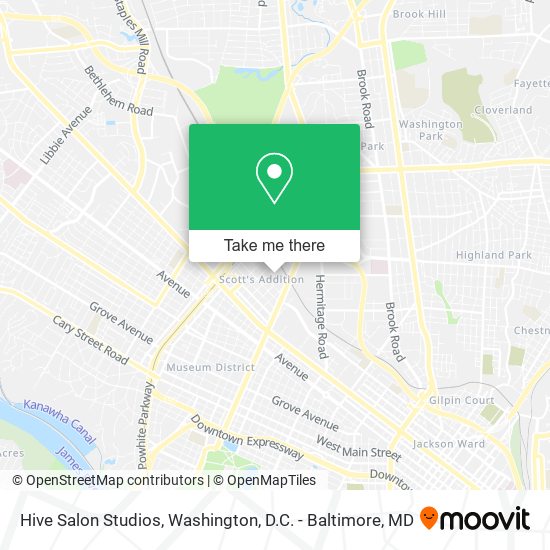 Mapa de Hive Salon Studios