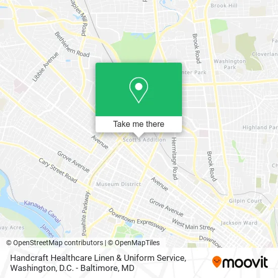 Handcraft Healthcare Linen & Uniform Service map