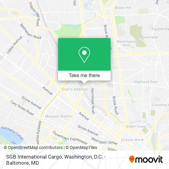 SGB International Cargo map