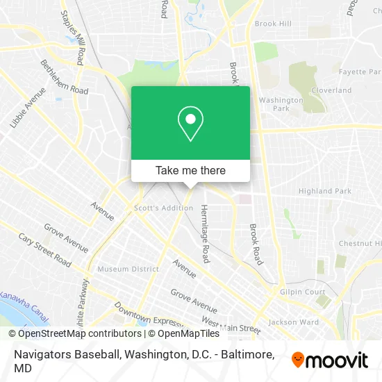 Navigators Baseball map