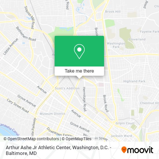 Arthur Ashe Jr Athletic Center map