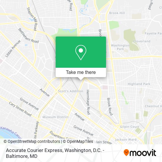 Accurate Courier Express map