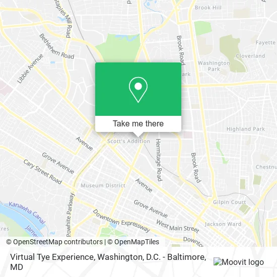 Virtual Tye Experience map