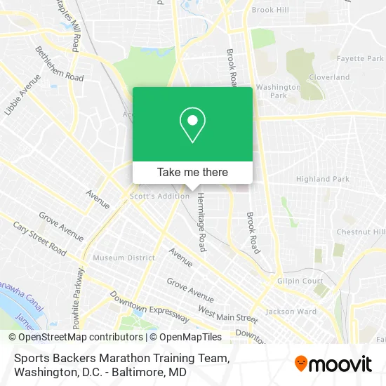 Sports Backers Marathon Training Team map