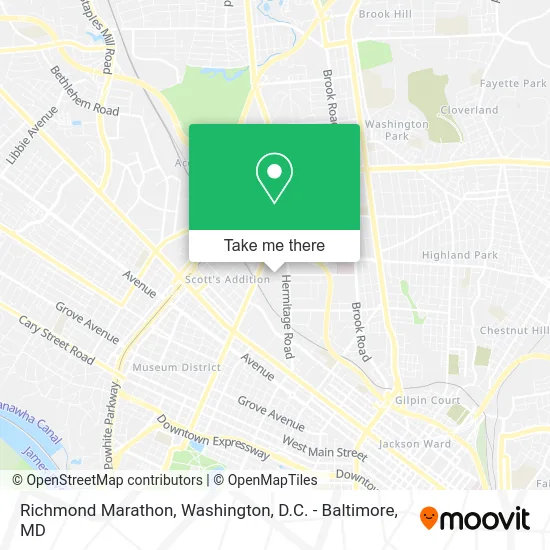 Richmond Marathon map