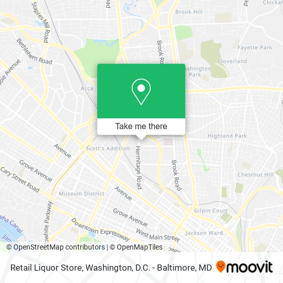 Mapa de Retail Liquor Store