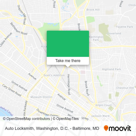 Auto Locksmith map