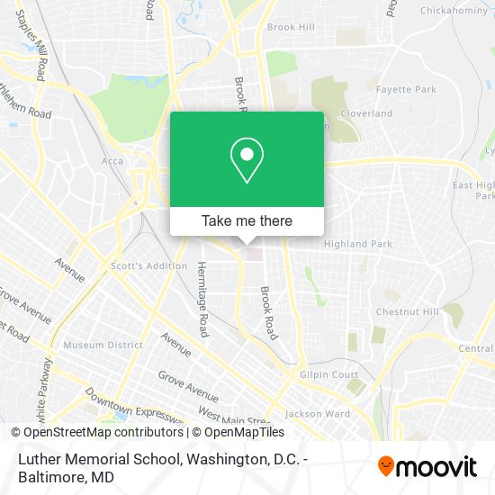 Mapa de Luther Memorial School