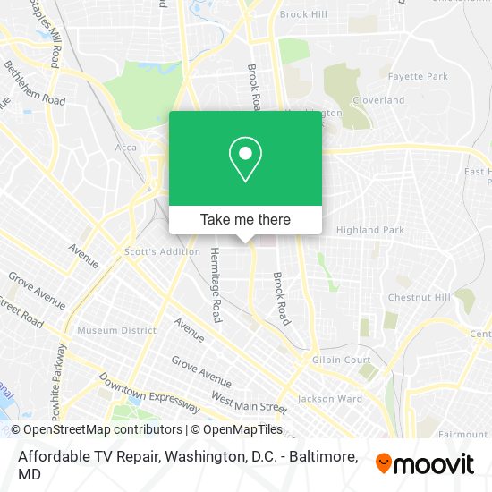 Affordable TV Repair map