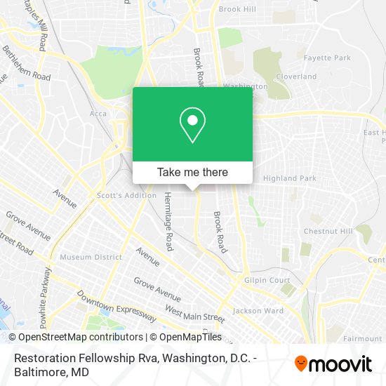 Mapa de Restoration Fellowship Rva