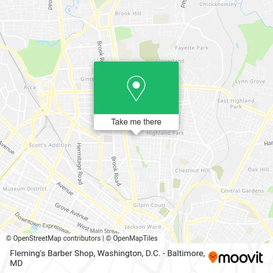 Fleming's Barber Shop map