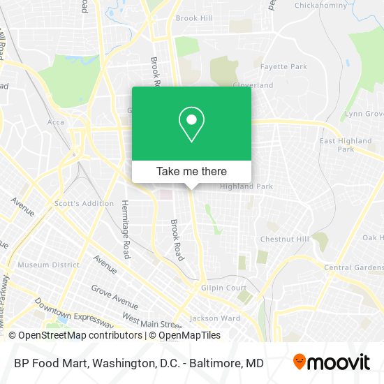 BP Food Mart map