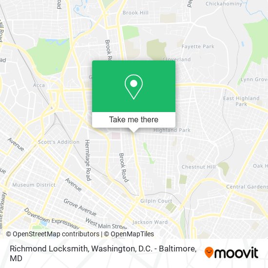 Richmond Locksmith map