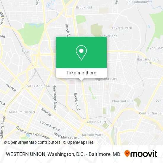 WESTERN UNION map