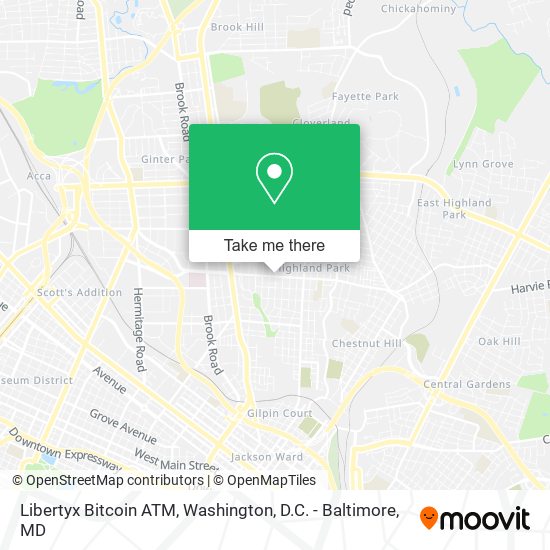 Mapa de Libertyx Bitcoin ATM