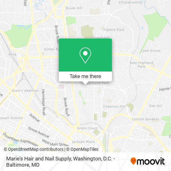 Marie's Hair and Nail Supply map
